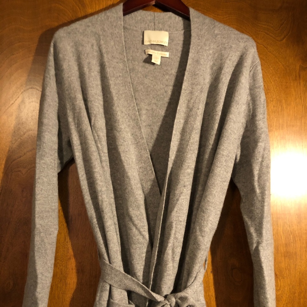 Cynthia Rowley 100% cashmere long robe